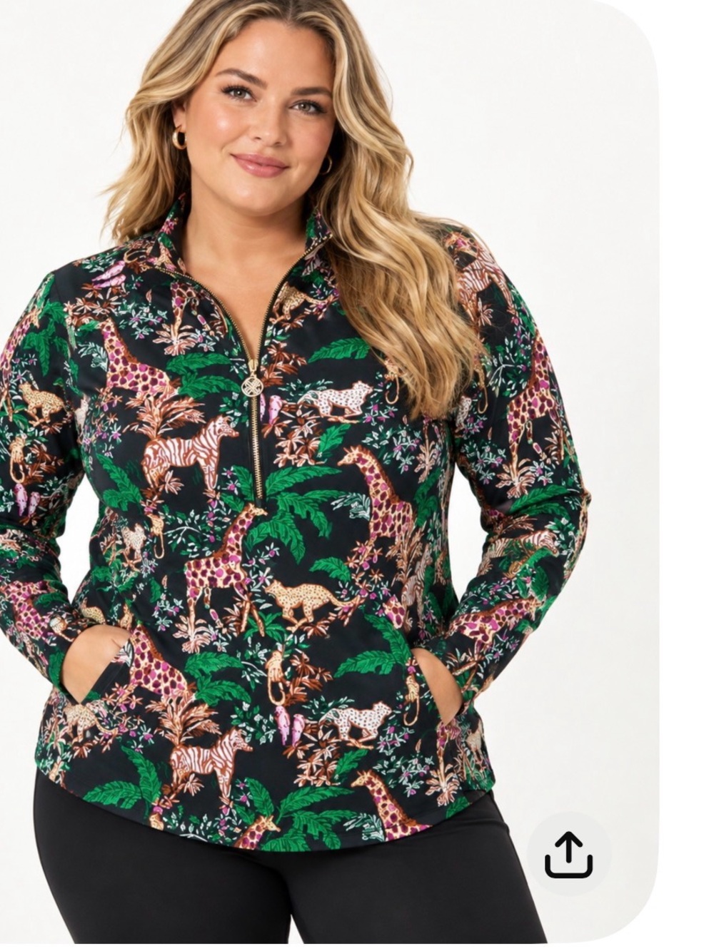 Lilly Pulitzer UPF 50+POPOVER, MULTI DANCING in THE Moonlight. SIZE XXL.